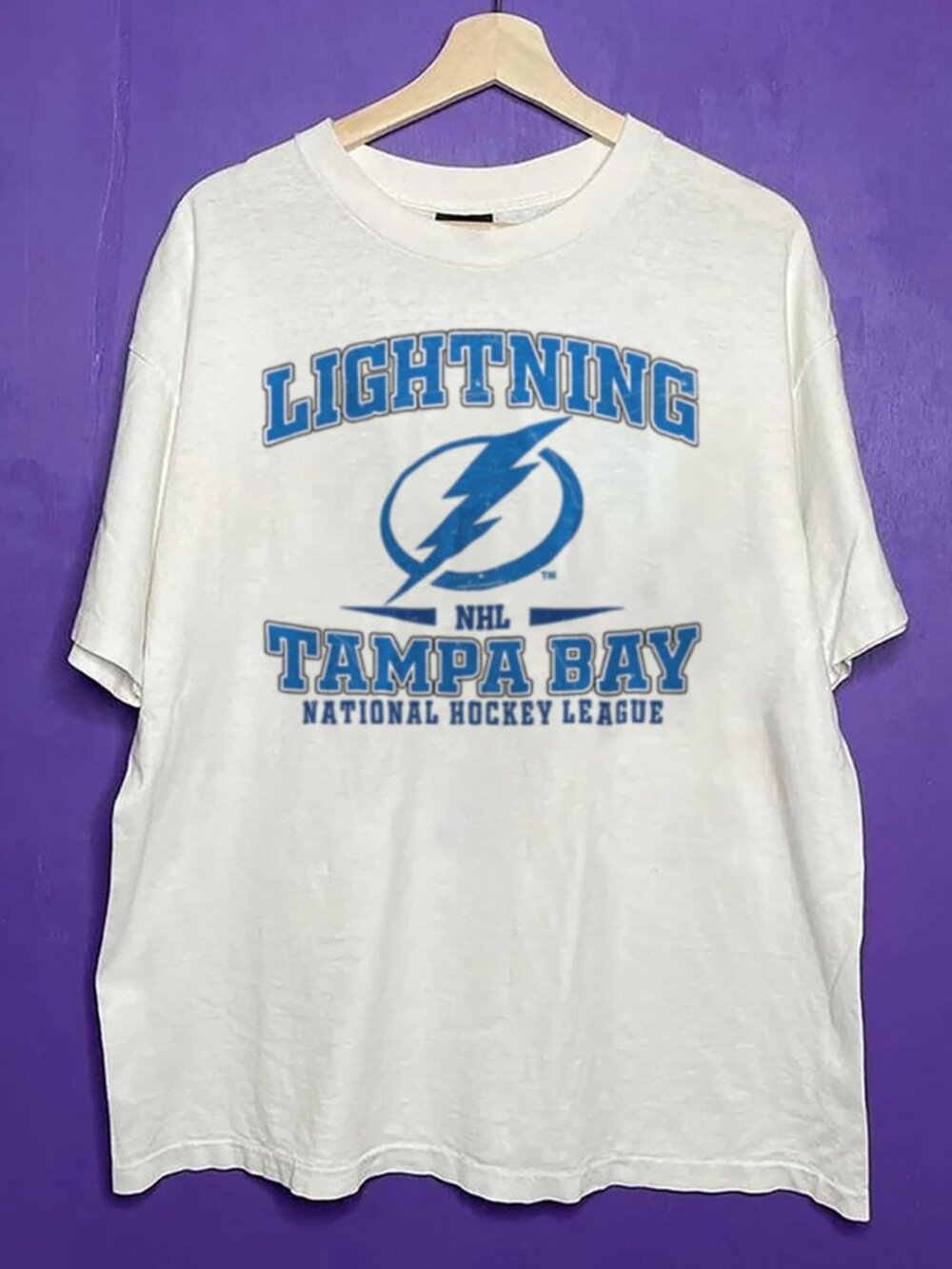Vintage Tampa Bay Lightning Hockey Logo Shirt, NHL Tampa Bay Lightning Shirt Tee